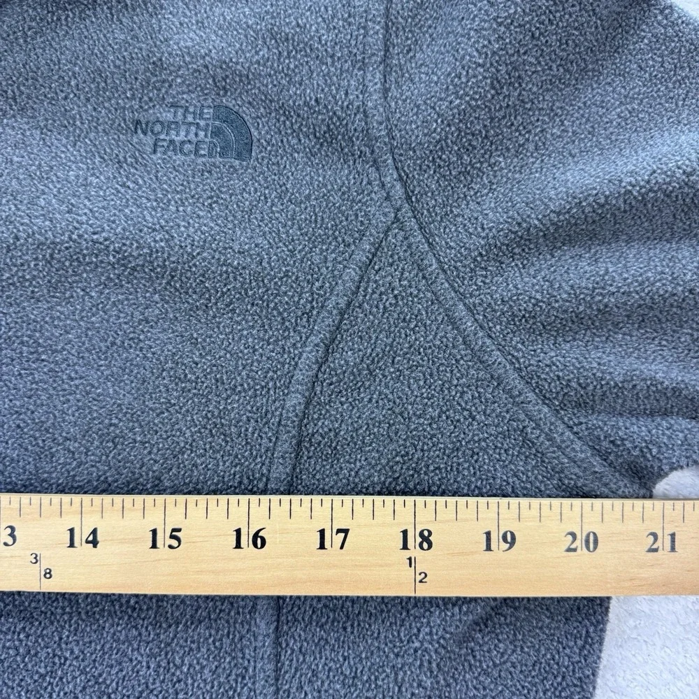 North Face 1/4 Zip Fleece Pullover Women L Gray Hiking Outdoors